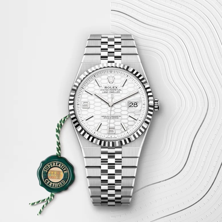 Rolex Land-Dweller 40 White Gold Rolesor Oystersteel, M127334-0001